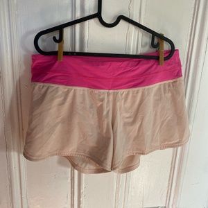 PINK LULU LEMON TRACK SHORTS